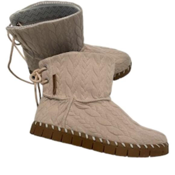 Muk Luks Flexi Hoboken knit boot blush size 6 900459 - Picture 1 of 10